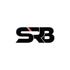 SRB letter monogram logo design vector
