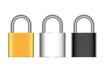 Naklejka premium Padlock isolated on white background. Vector illustration.
