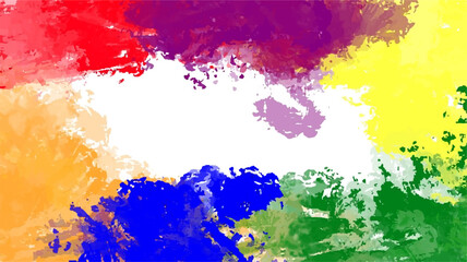Abstract colorful watercolor background.Hand painted watercolor. vector. Pride Month LGBTQ concept.