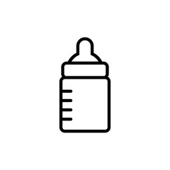  Baby bottle icon isolated on transparent background