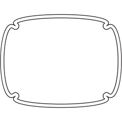 Rectangle line vintage frames border
