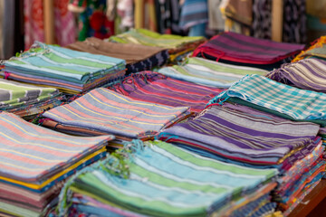 many colour of silk towel