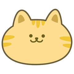 Cute Smile Cat Cartoon Illustration Vector