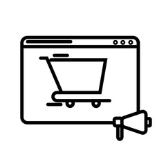 Vector set of online shopping icons