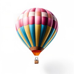 Fototapeta premium Hot Air Balloon on White Backgroud
