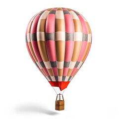 Fototapeta premium Hot Air Balloon on White Backgroud