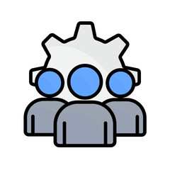 Flat colored business icon collection