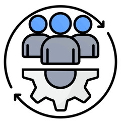 Flat colored business icon collection