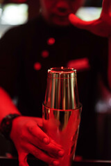 glass of wine in the hands