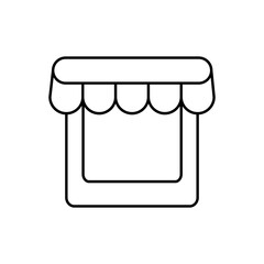 Vector creative shopping ecommerce solid black icon