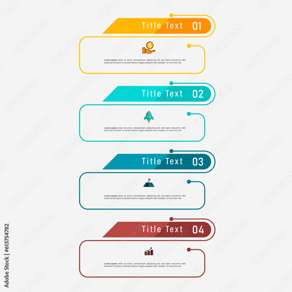 Aufkleber presentation business infographic template vector.