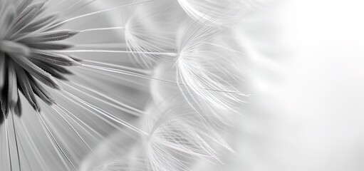 Condolence, grieving card, loss, funerals, support.  Beautiful elegant dandelion on a neutral background for sending words of support and comfort. 