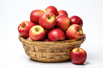 Fototapeta na wymiar Fresh Apples From An Orchard On White Background