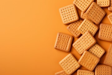 Biscuit cracker background. Generate Ai