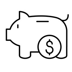 Piggy bank icon