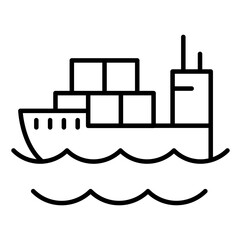 Cargo ships, transportation icon