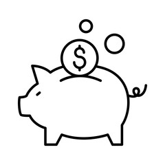 Piggy bank icon
