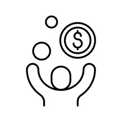 Perk, benefit, profit icon