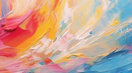 Oil paint drawing. Abstract colored background