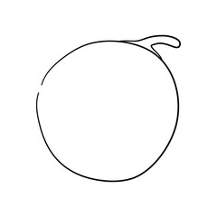 Peas doodle icon. Hand drawn black sketch. Vector Illustration.