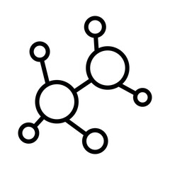 molecule sign symbol vector glyph icon