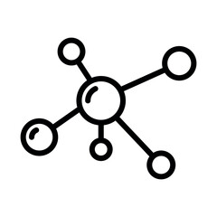 molecule sign symbol vector glyph icon