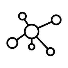 molecule sign symbol vector glyph icon