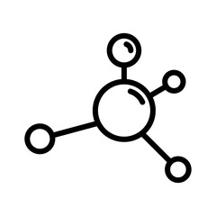 molecule sign symbol vector glyph icon