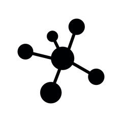 molecule sign symbol vector glyph icon