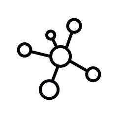 molecule sign symbol vector glyph icon