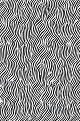 Obraz premium A black and white image of a line texture. A very busy pattern. (AI-generated fictional illustration) 