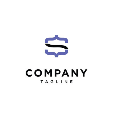 brackets letter S logo icon vector template.eps