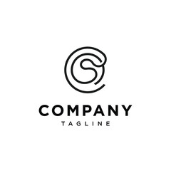 Letter C and S circle logo icon vector template.eps