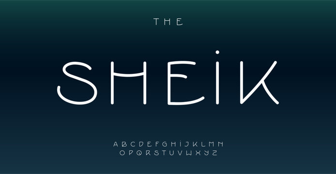 Soft elegant alphabet, modern sans serif letters, vintage sleek font for subtle logo, clear sleek headline, unique typography, modern typographic design. Vector typeset.