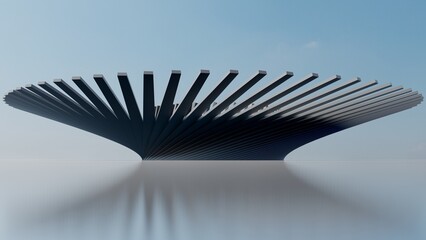 3d render abstract architecture background building geometric shape