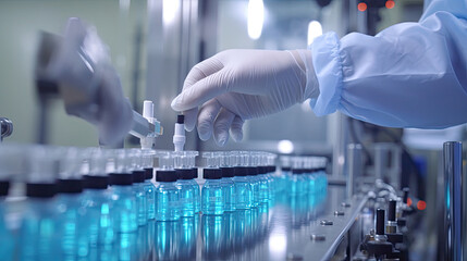 Pharmaceutical machine working pharmaceutical glass bottles production line