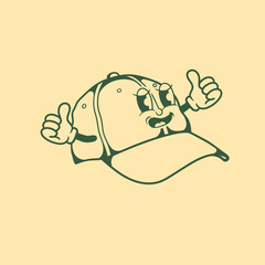 Vintage character design of a hat