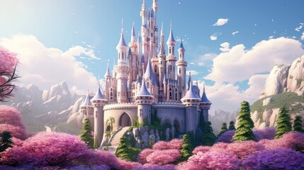 Enchanted Haven: A Mesmerizing Fantasy Castle in Pastel Hues 4. Generative AI