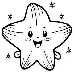 Starfish outline, Vector starfish illustration,
Outline drawing of starfish, Starfish line art,
Starfish vector graphic, Simplified starfish illustration,
Minimalist starfish design
