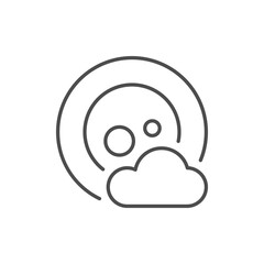 Dish washing line outline icon