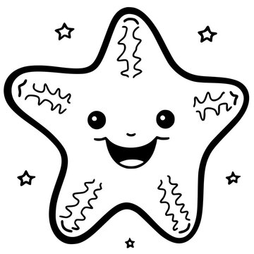 recommend clip art: Starfish outline, Vector starfish illustration,
                    Outline drawing of starfish, Starfish line art,
                    Starfish vector graphic, Simplified starfish illustration,
                    Minimalist starfish design