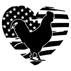 Chicken Rooster Silhouette Svg