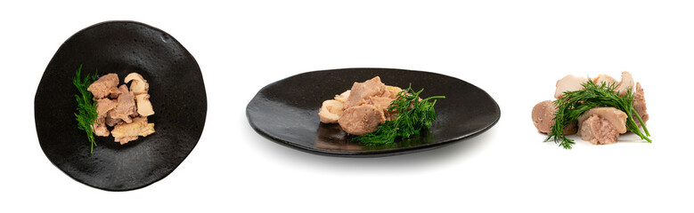 Cod Liver Closeup, Fish Fat Omega-3 Food, Macro Detailed Healthy Seafood Meal, Cod Liver