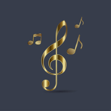 Luxury music symbols, icons, elements, used in music concepts design and vector music templates.