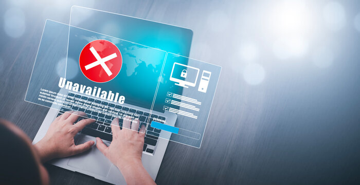 Cyber security password login online concept,Email with laptop spam and virus computer monitor internet security, Electronic send message. Spam, junk and e-marketing, Spam Email Pop-up Warning.