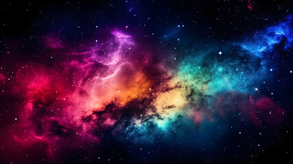 Fototapeta na wymiar Colorful stars in the galaxy 
