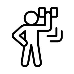 Lifting dumbbell icon