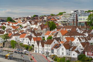 The beautiful Norwegian city of Stavanger with its historical district