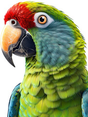 Parrot portrait, PNG background.