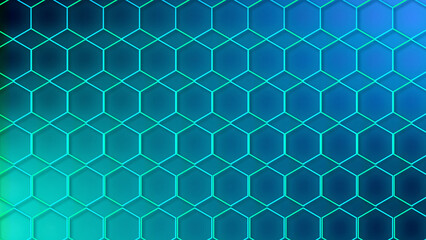 luxury abstract geometric futuristic hexagon background loop. Trendy sci-fi neon-colored bg for cyberspace, films, screensaver, wallpaper. Seamless clean and glossy technology bg.